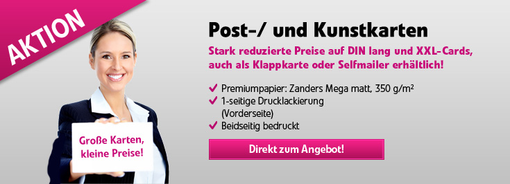 Stark reduzierte Preise bei Post- und Kunstkarten in den Formate
